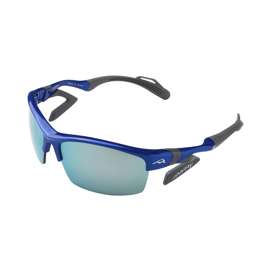 air fly 无鼻托无压力运动太阳眼镜 af-303 c-3 主体:蓝 镜片:水蓝