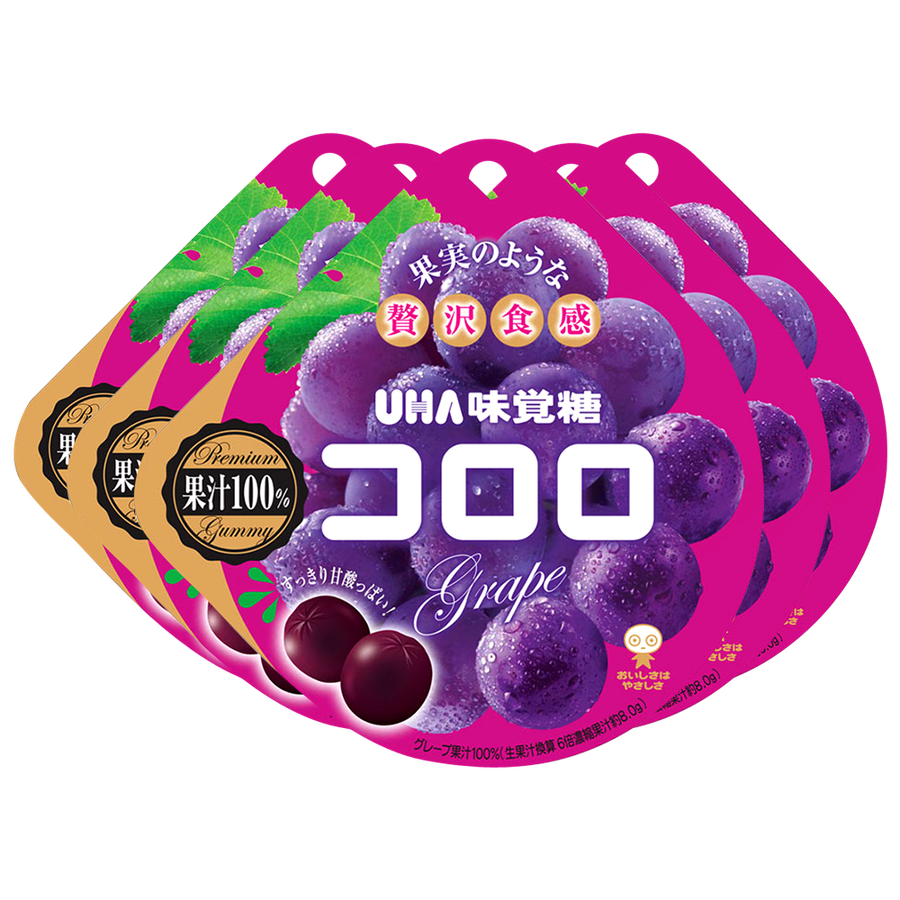 uha味觉糖cororo100果汁糖紫葡萄味5