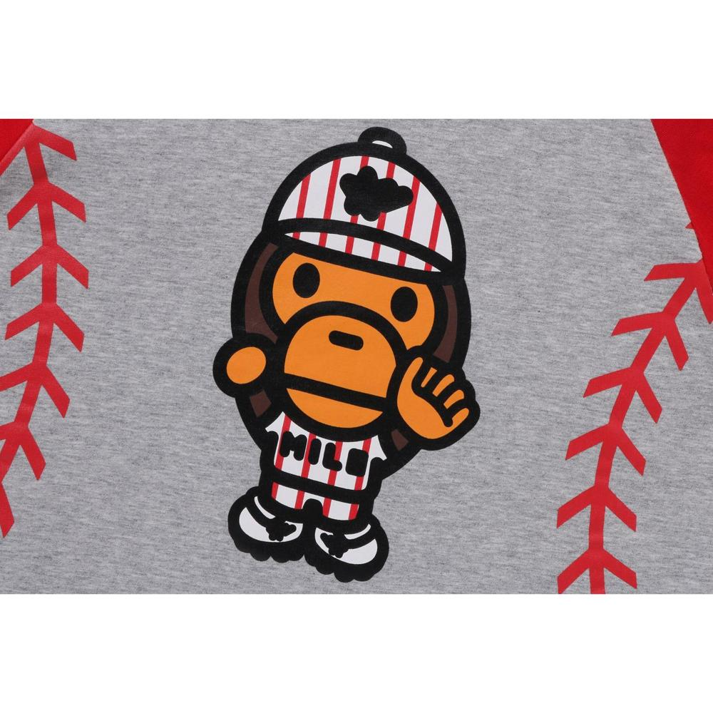 bapebabymilo棒球t恤灰色140