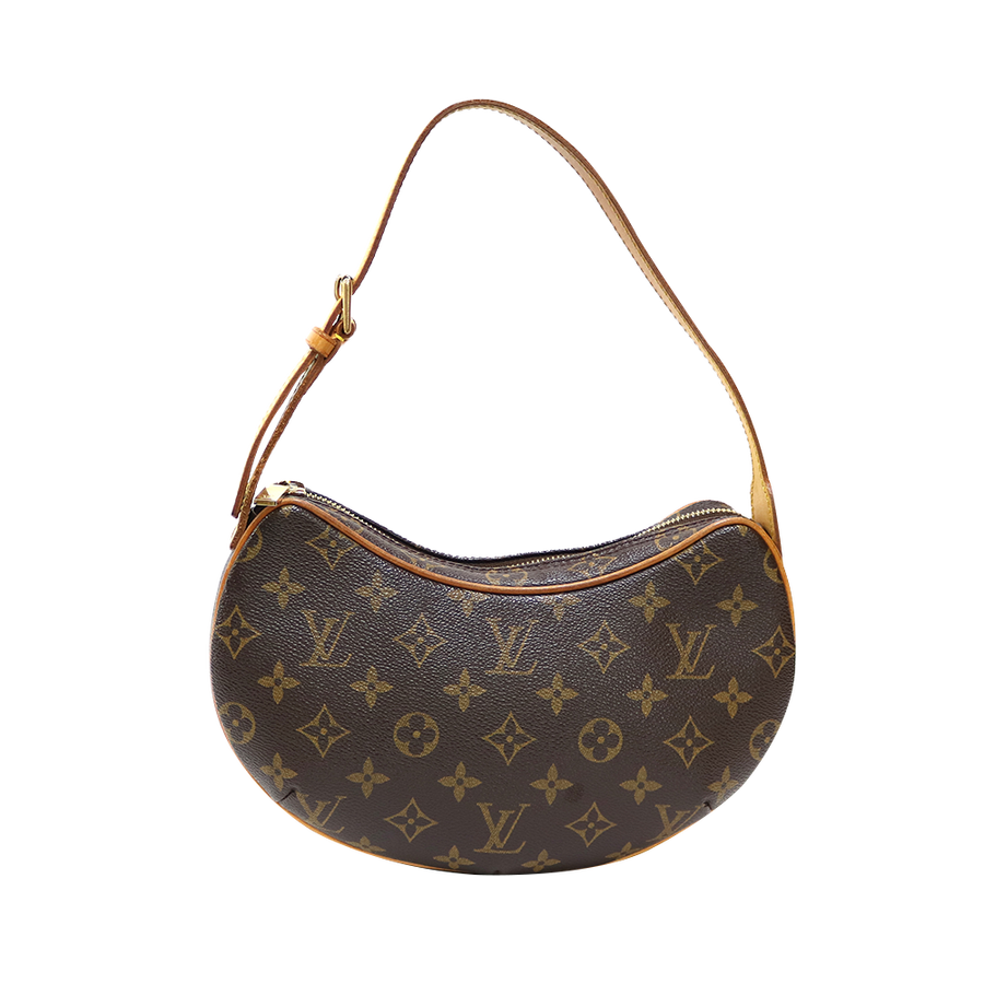【古着】louis vuitton 路易威登 老花pochette系列羊角包(pvc /牛皮)