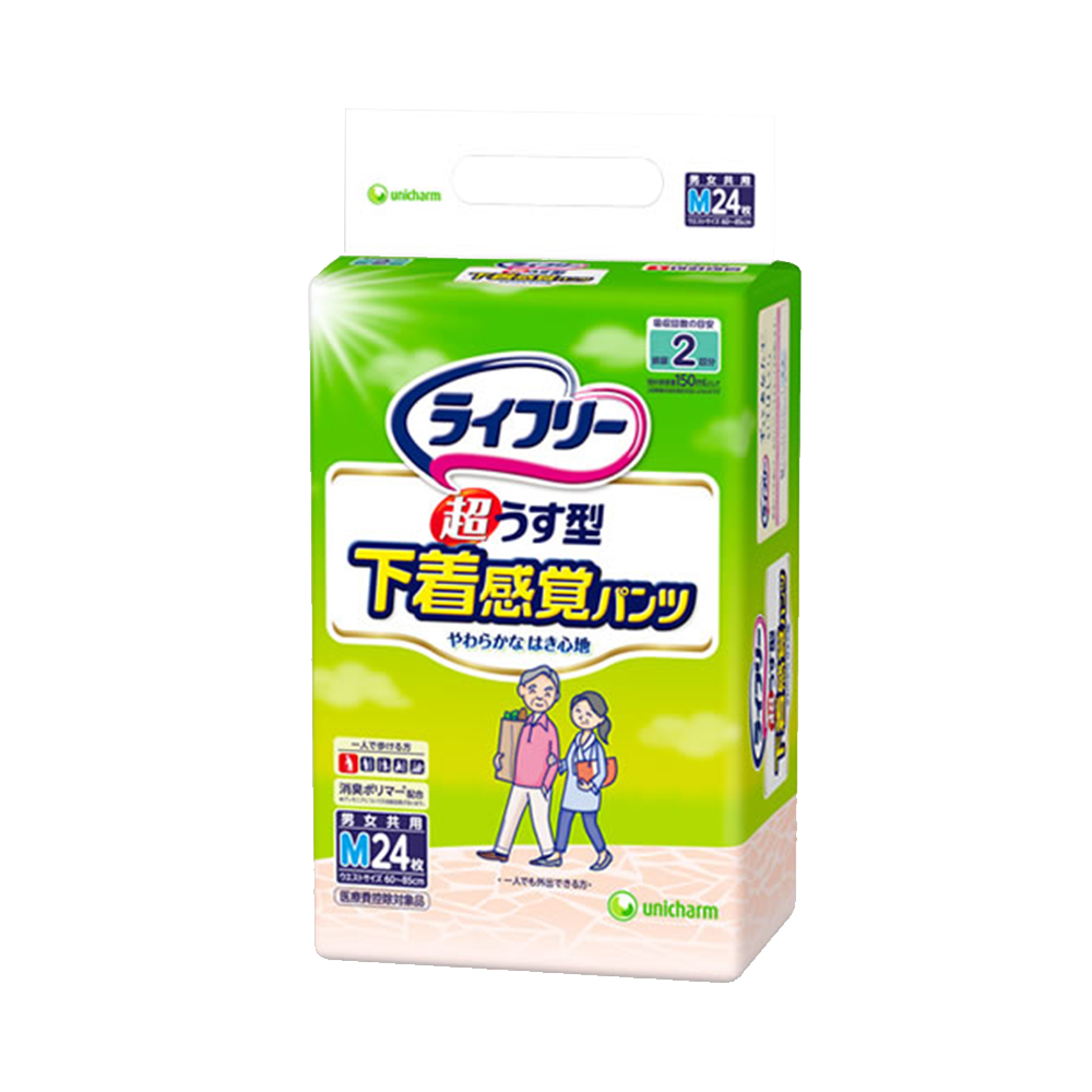 unicharm 尤妮佳 lifree乐互宜 内裤感超薄成人纸尿裤 m 24片
