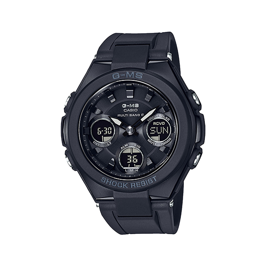 casio 卡西欧 g-shock女士黑色防水太阳能电子表msg-w100g-1ajf 1块