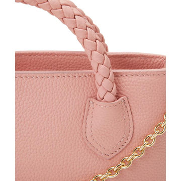 TREASURE TOPKAPI 收缩皮革网格手柄钱包手机肩背手提包 灰褐色