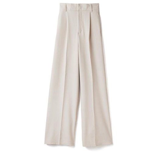 GRL 中缝压褶宽松长裤 象牙色 L 品番:gm615